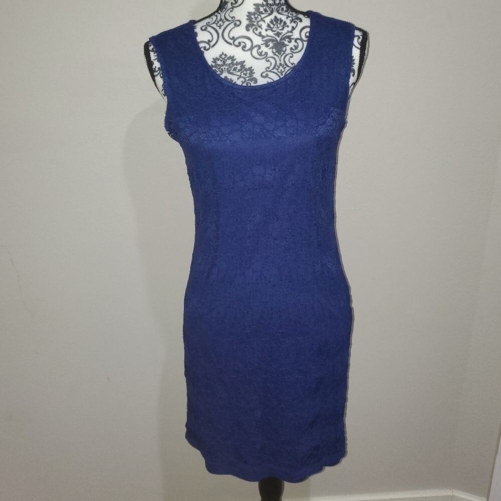 𝅺Iz byer Xl blue lace tank dress